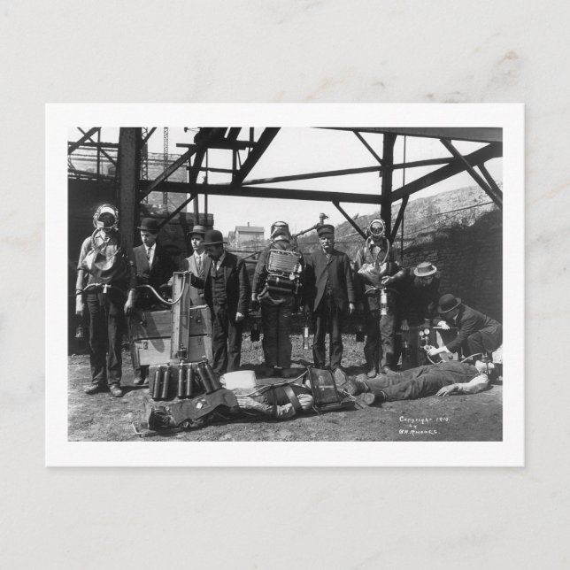 Coal Mine Life Savers, 1910 Postcard (Front)