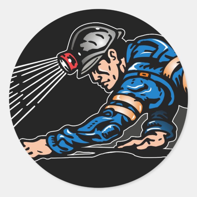 coal miner classic round sticker (Front)
