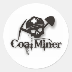 coal miner classic round sticker
