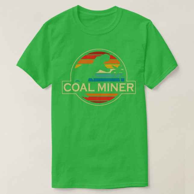 Coal Miner Dinosaur T-Shirt (Design Front)