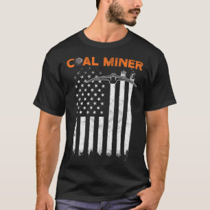 Coal Miner Flag Tools USA Mining Mine Worker T-Shirt
