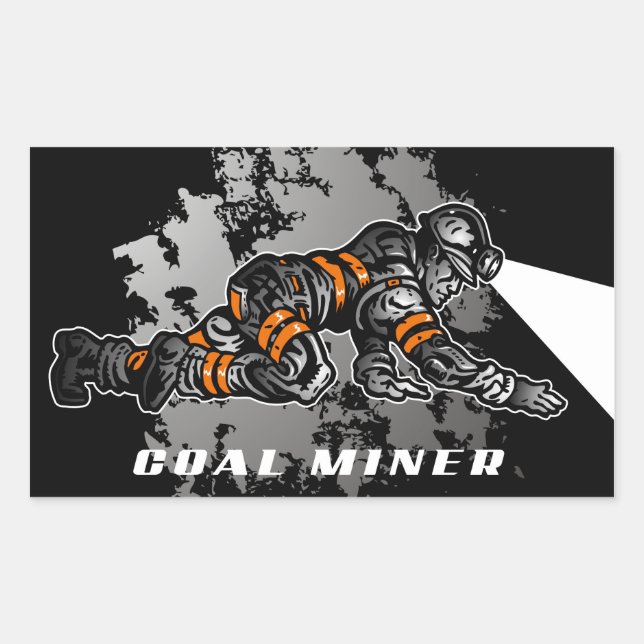 COAL MINER RECTANGULAR STICKER (Front)