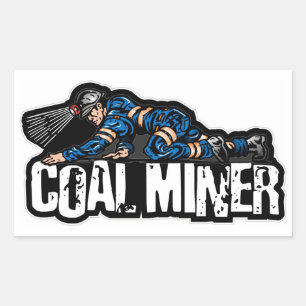COAL MINER RECTANGULAR STICKER