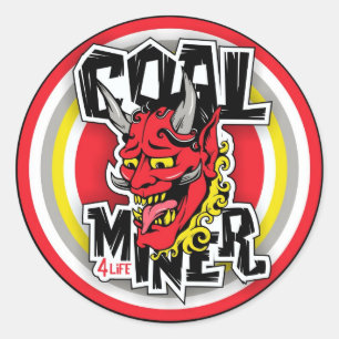 COAL MINER TATTOO CLASSIC ROUND STICKER