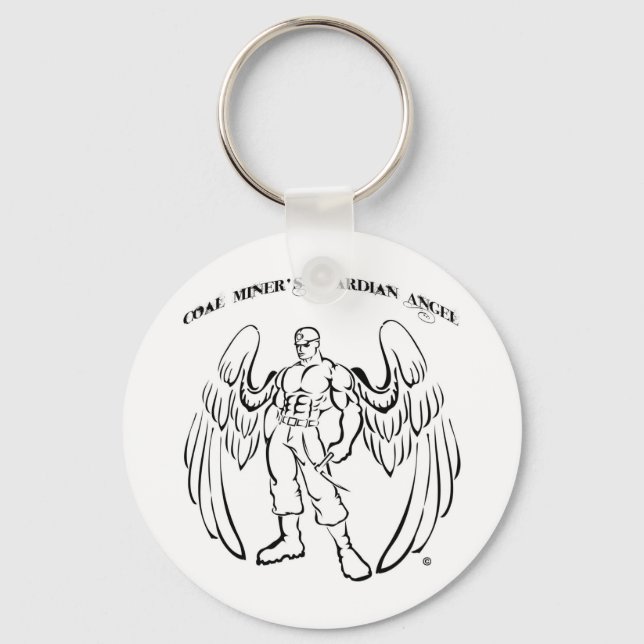 Coal Miner's Guardian Angel Key Ring (Front)