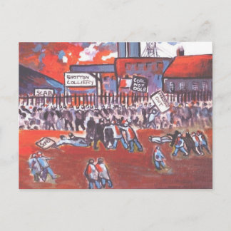 COAL MINERS STRIKE CIRCA 1984 POSTCARD