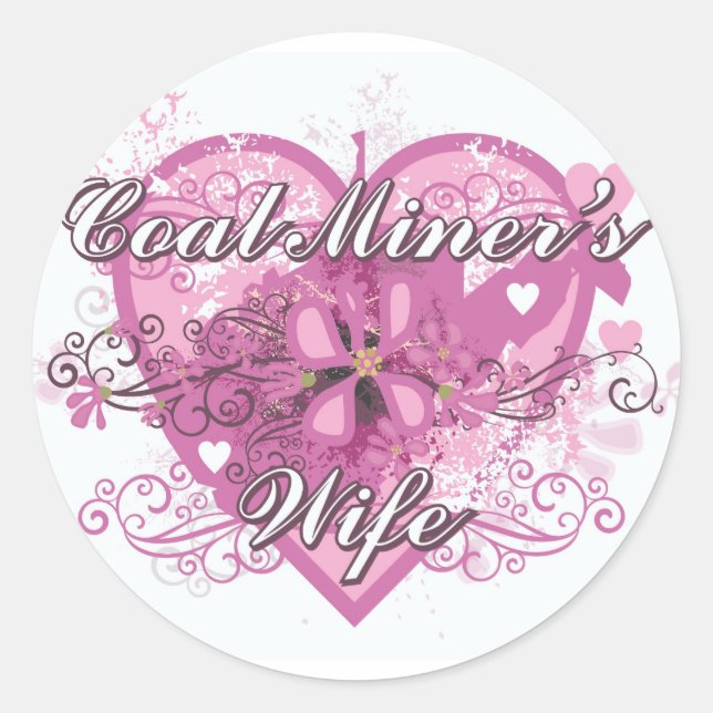 COAL MINER'S WIFE CLASSIC ROUND STICKER (Front)