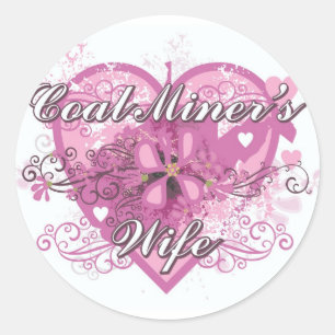COAL MINER'S WIFE CLASSIC ROUND STICKER