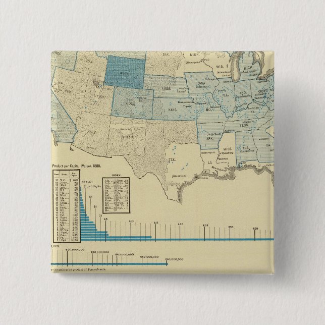 Coal mining regions 15 cm square badge (Front)
