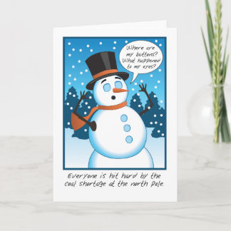 Coal Shortage Holiday Card