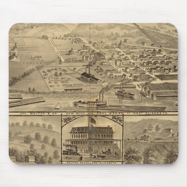 Coal works of Joseph Walton Mouse Pad (Front)