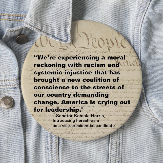 Coalition of Conscience We the People Kamala 6 Cm Round Badge (In Situ)