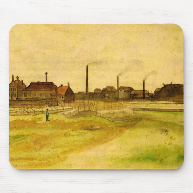 Coalmine in the Borinage by Vincent van Gogh Mouse Pad (Front)