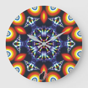 Coals Kaleidoscope Large Clock