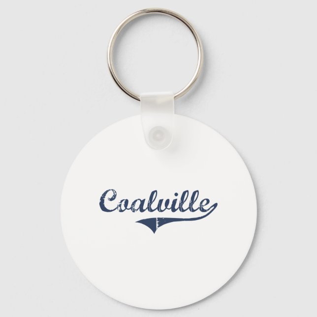 Coalville Utah Classic Design Key Ring (Front)