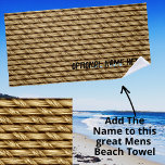 Coarse Fibres Weave Woven Look  Beach Towel<br><div class="desc">Straw Colour Coarse Fibres Woven Pattern - - see my store for lots more great designs.</div>