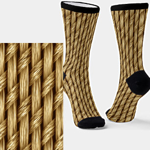 Coarse Fibres Weave Woven Look Socks