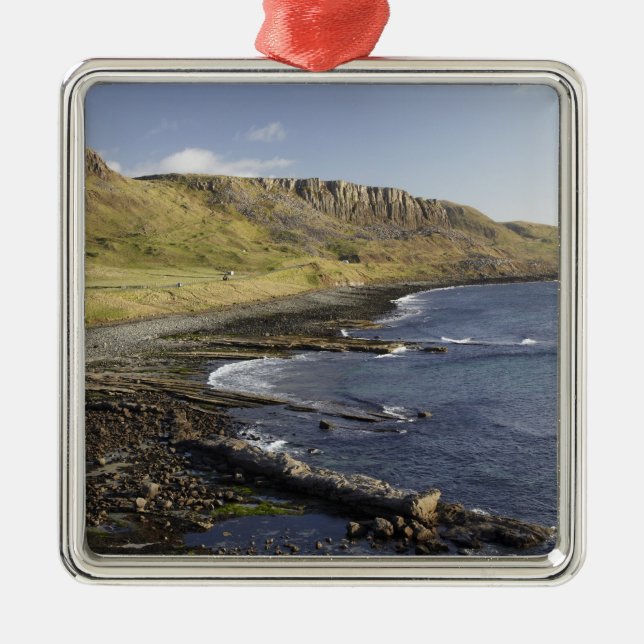 Coast at Duntulm, Isle of Skye, Scotland, United Metal Tree Decoration (Front)