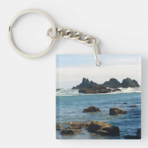 Coast at Seal Rock Oregon Key Ring
