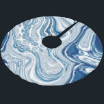 coast beach nautical waves watercolor blue swirls brushed polyester tree skirt<br><div class="desc">coast beach nautical waves watercolor blue swirls home accessories.</div>