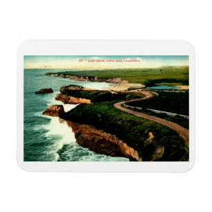 Coast Drive, Santa Cruz, California Vintage Poster Magnet