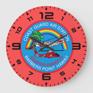 Coast Guard Air Station Barbers Point Hawaii Large Clock