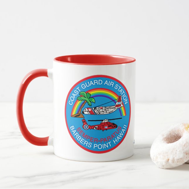 Coast Guard Air Station Barbers Point Hawaii Mug (With Donut)