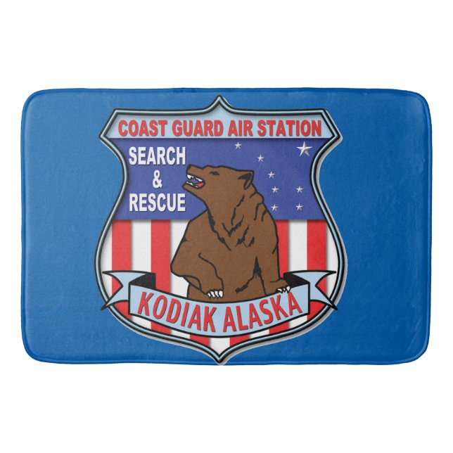 Coast Guard Air Station Kodiak Bath Mat (Front)