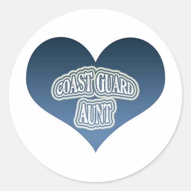 Coast Guard Aunt Classic Round Sticker (Front)