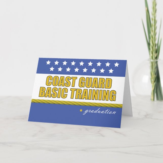 Coast Guard Basic Training Graduation Congrats Card (Front)