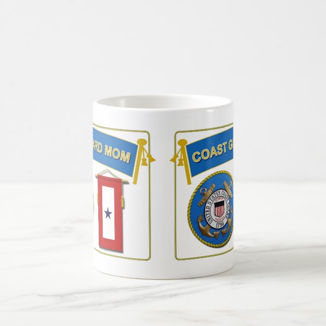 Coast Guard Blue Star Mum Mug (Center)