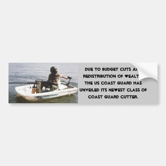Coast Guard Budget Cuts Bumper Sticker (Front)