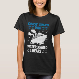 Coast Guard Dad Funny Proud USCG Coastie Dad Patri T-Shirt