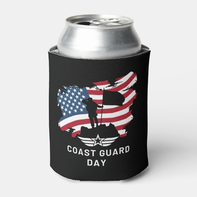 Coast guard day army can cooler (Can Front)