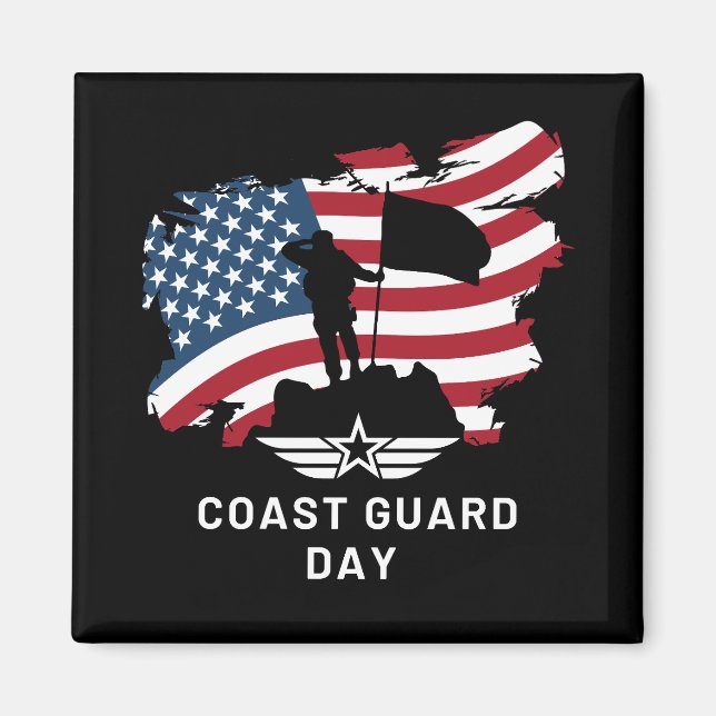Coast guard day army magnet (Front)