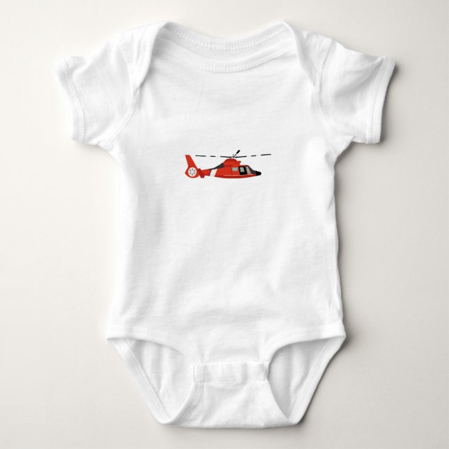 Coast Guard Helicopter Baby Bodysuit (Front)