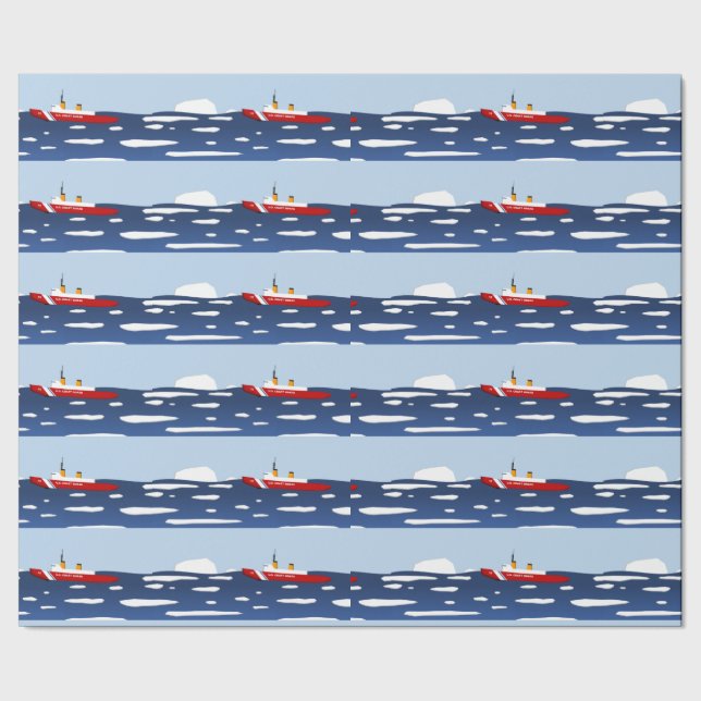 Coast Guard Ice Breaker Wrapping Paper (Seam)