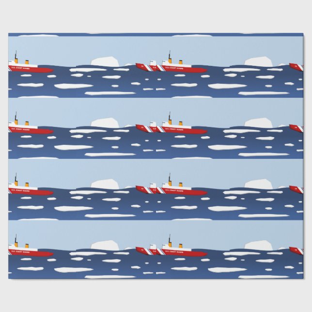Coast Guard Ice Breaker Wrapping Paper (Seam)