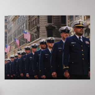 Coast Guard in Veterans Day Parade Poster