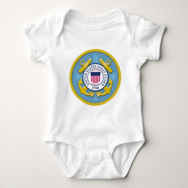 COAST GUARD INSIGNIA BABY BODYSUIT (Front)