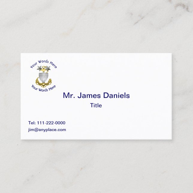 Coast Guard Master Chief Business Card (Front)