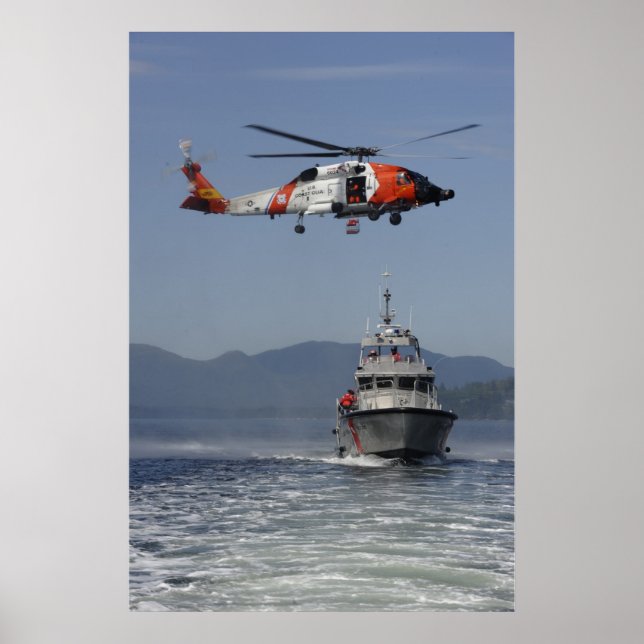 Coast Guard MH-60 Jayhawk Helicopter Poster (Front)