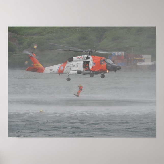 Coast Guard MH-60 Jayhawk Helicopter Poster (Front)