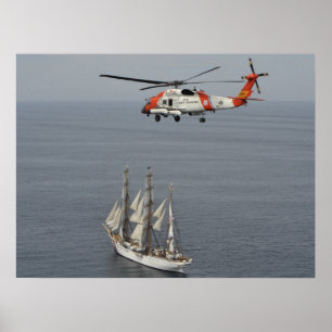 Coast Guard MH-60T Jayhawk & Cutter Eagle Poster