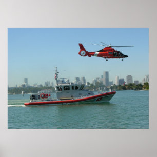 Coast Guard MH-65 Dolphin Helicopter Poster