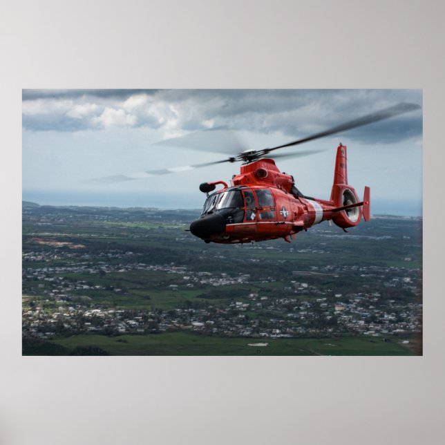 Coast Guard MH-65 Dolphin Helicopter Poster (Front)