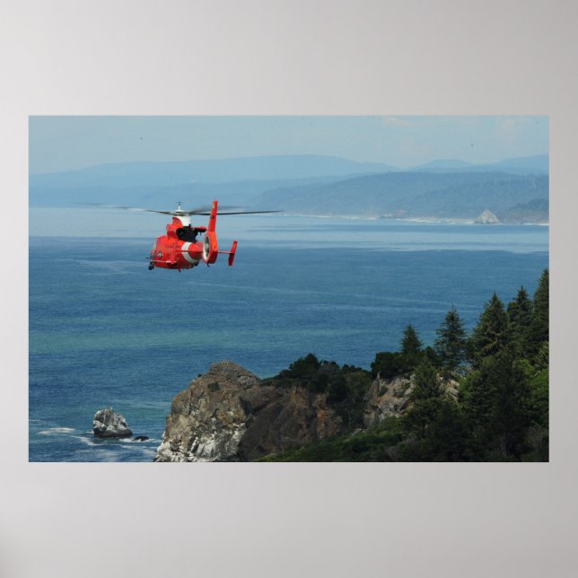 Coast Guard MH-65 Dolphin Helicopter Poster (Front)