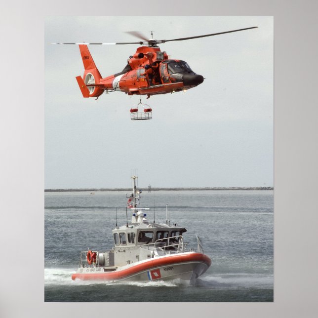 Coast Guard MH-65 Dolphin Helicopter Poster (Front)