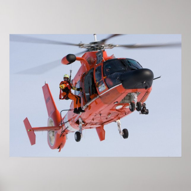 Coast Guard MH-65 Dolphin Helicopter Poster (Front)