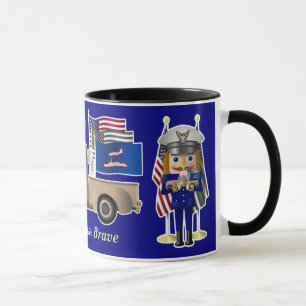 Coast Guard Nutcracker with Little Military Truck Mug